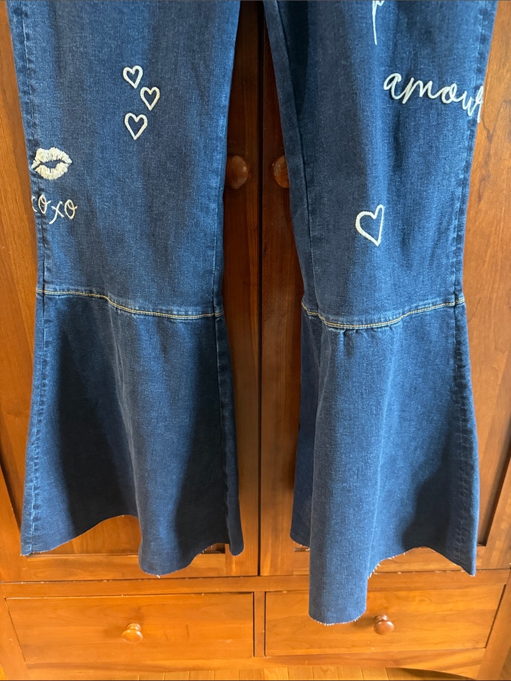 Driftwood Mara Embroidered Flare Jeans - Picture 4 of 7